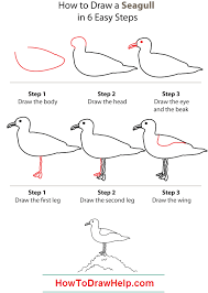Drawing words writing pictures volume 1. How To Draw A Seagull Step By Step Lots Of Drawing Tutorials At Www Howtodrawhelp Com Fish Drawings Drawings Drawn Fish