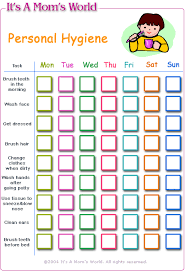 hygiene sticker chart use stickers and when they complete a