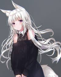 Image of 1920x1329 animal dark ears eyes hair original pink. Fox Girl White Hair Anime Wallpapers Wallpaper Cave