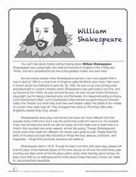 shakespeare biography worksheet education com