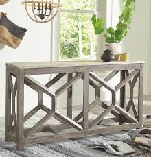 Wow any corner of your home with this console table, complete with a medallion pattern front and storage drawer. Lanzburg Antique Gray Console Sofa Table On Sale At American Furniture Of Slidell Serving Slidell La