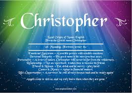 Christopher Angies Creation Names With Meaning Meant To Be Names