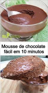 Pin De Nassima Em Sobremesas Receitas Mousse De Chocolate Facil Receitas Saborosas