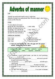 Free printable adverb worksheets, including exercises on identifying adverbs in sentences and using adverbs to complete sentences. Adverbs Of Manner Ly Esl Worksheet By Manuelanunes3