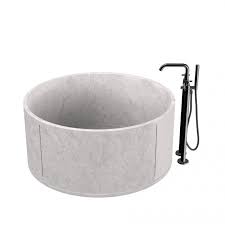 Receive a free stone resin material sample and bathtub template! Agape In Out Freestanding Bathtub In Marble Tattahome