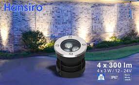 Hansiro Lot de 4 spots encastrables au sol à LED 3 W Éclairage d'extérieur  carrossable pour jardin et chemin 12/24 V CC Étanchéité IP67 Blanc chaud :  Amazon.fr: Luminaires et Éclairage