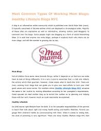 Love taza my favorite mom blog · 2. Most Common Types Of Working Mom Blogs Healthy Lifestyle Blogs Nyc By Madmama Issuu