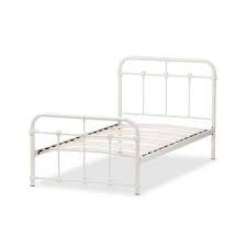 Each and every piece is unique in some special way and carries the markings of the artisan who crafted it. Baxton Studio Mandy White Metal Twin Platform Bed 28862 7587 Hd The Home Depot