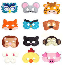 Kids Felt Face Mask Halloween Princess Costume Dress Up Party Favors Animal Felt Kids Mask For Kids Felt Mask