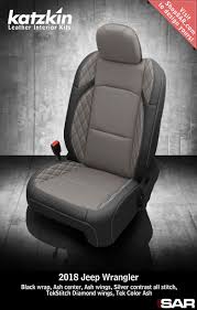 Katzkin Custom Leather Auto Interiors Leather Seat Covers Leather Car Seat Covers Leather Seat Covers Jeep Gladiator