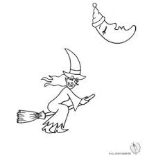 Disegno Di Strega Che Vola Da Colorare Disegni Di Halloween Disegni Streghe