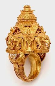 A 22kt Yellow Gold Indian Temple Ring Gold Jewellery Design Temple Jewellery Gold