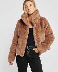 Womens Mini Faux Fur Puffer Jacket Womens Coats Jackets Abercrombie Com Coat Fashion Winter Coat