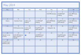 Business Calendar Example Business Calendar Blank