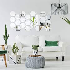 Browse living room decorating ideas and furniture layouts. Amazon Com 32 Pieces Removable Acrylic Mirror Setting Wall Sticker Decal For Home Living Room Bedroom Decor 18 4 X 16 X 9 2 Cm Tools Home Improvement