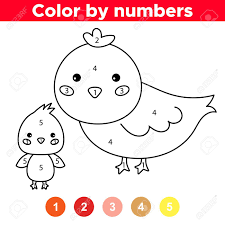 If your child loves interacting. Educational Game With Cartoon Chicken Farm Animals Number Coloring Page Coloring Book For Preschool Kids Royalty Free Cliparts Vectors And Stock Illustration Image 140186813