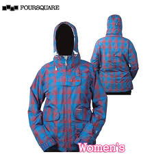 foursquare peterson regatta fade to plaid four squareware jacket snowboarding womens ladys