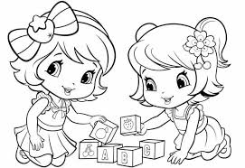 Baby Strawberry Shortcake And Cherry Jam Cute Coloring Pages Baby Coloring Pages Disney Coloring Pages