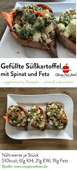 Gefullte Susskartoffel Mit Feta Und Spinat Choose Your Level Rezept Susskartoffel Rezepte Gesund Rezepte Rezepte Mit Feta