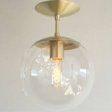 Will This Work For Entry Way Mid Century Modern Semi Flush Clear 8 Globe By Sanctumlighting Mid Century Bathroom Mid Century Lighting Pendant Flush Lighting