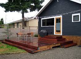 Mark the width of the deck on the house as well to help you position the frame later. More Deck Inspiration From Chezerbey Yard Deck Patio Decks Backyard Patio Landscaping Deck