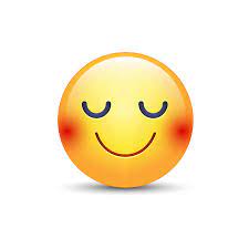 Glückliches Karikatur Emoji Gesicht Mit Geschlossenen Augen. Lächelnder  Gelber Netter Emoticon. Lustiger Smiley Für Anwendung Und Chat. Lizenzfrei  Nutzbare SVG, Vektorgrafiken, Clip Arts, Illustrationen. Image 87214289.
