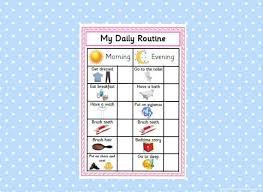 Printable Daily Routine Chart Pink Reward Chart Morning Routine Evening Routine Behaviour Management Sen Autism Instant Download