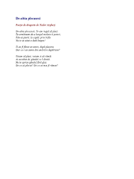 Opera acestui autor intră sub incidența drepturilor de autor. De Abia Plecasesi T Arghezi Pdf