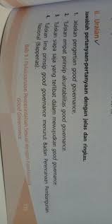 Sebenarnya indikator ini adalah tugas dari domain/lembaga yang pembentuk good governance itu sendiri. Kak Tolong Bantuin Jawab Soalnya Brainly Co Id