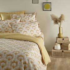 No Longer Available Housse De Couette En Coton Imprime Feuille Ginkgo Housse De Couette Housses Couette
