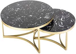 Supported by angled solid american walnut, rich brass details support the craftsmanship and beauty of real wood. Set Of 2 Nest Of Tables Black Nesting Tables Coffee Table Marble Top And Metal Le Dining Table In Living Room Marble Top Coffee Table Living Room Side Table