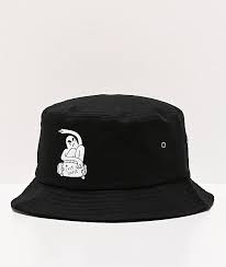 A Lost Cause Rippin Black Bucket Hat Zumiez Black Bucket Hat Outfits With Hats Bucket Hat Fashion