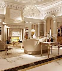 Classic interior with decorated fireplace. Love The Tranquility Luxury Living Room Design Luxury Homes Interior Luxury Interior Design