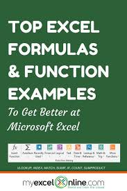 Excel Formulas Functions Examples Myexcelonline Excel Hacks Excel Tutorials Microsoft Excel