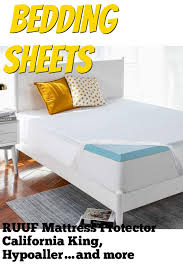 Ruuf Mattress Protector California King Hypoallergenic Waterproof Mattress Cover Terry Face Be Mattress Covers Bed Mattress Pad Cover