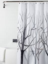 This isn't necessarily a colorblock but this golden and chocolate trimmed shower curtain is quite beautiful and fits a more sophisticated modern theme. Modern Forest Shower Curtain Simons Maison Fabric Shower Curtains Bathroom Simons