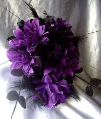 Brown and black butterfly flying above beautiful flowers. Gothic Cross Purple Silk Flowers And Black Roses Wedding Etsy Black Wedding Flowers Rose Wedding Bouquet Rose Wedding