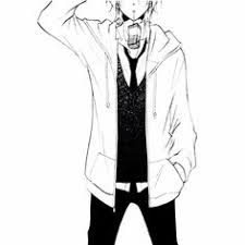 Black And White Characters Anime He Reminds Me Of An Anime Character I Created Anime Monochrome Anime Boy Manga Anime