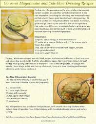 Homemade Mayonnaise And Coleslaw Dressing Coleslaw Dressing Coleslaw Homemade Mayonnaise
