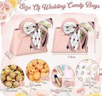 Amazon.com: Abbylike 18 Pcs PU Leather Purse Gift Bags with Handles Ribbon  Wedding Purse Party Favor Bags Valentines Candy Boxes for Baby Showers ...