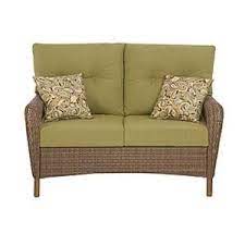 Martha Stewart Living Outdoor Patio Charlottetown Wicker Woven Loveseat 65 50 Patio Furniture Replacement Cushions Patio Furniture Cushions Love Seat
