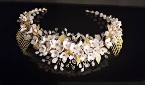 Brautkranz Hochzeit Stirnband Braut Diadem Braut Haarkamm Jewelry Crown Jewelry Etsy