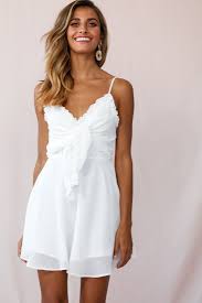 Zeta Bust Tie A Line Dress White Dresses A Line Dress Going Out Dresses