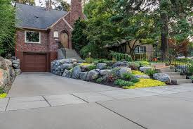 Canon Hill Driveway Spokane Landscaping Pacific Garden Design Landscape Design Garden Design Landscaping With Boulders
