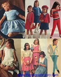 Girl S Clothes In The Past For Girls In 1964 Drop Waist Style Dresses And Two Piece Dresses Proved Popular Fashion Sixties Fashion Fashion Childrens Fashion