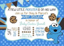 Cookie Monster Baby Shower Invitation Monster Baby Showers Monster Baby Shower Invitations Unique Baby Shower Invites