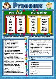 Pronouns Interactive And Downloadable Worksheet You Can Do The Exercises Online Or Download T Possessive Adjectives Personal Pronouns Teaching English Grammar