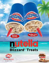Dairy Queen S Nutella Blizzard Treats Dairy Queen Ice Cream Parlor Printed Paper