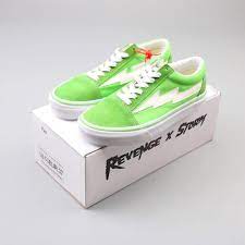 Revenge X Storm Bolt Green Vans Shoes Women Shoes Fashion Photography Vans Skate Shoes