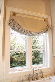 custom kitchen window draperies in